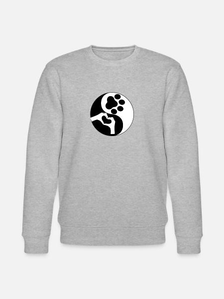 Yin Yang Human/Animals - Stanley/Stella CHANGER Unisex Organic Sweatshirt - heather grey