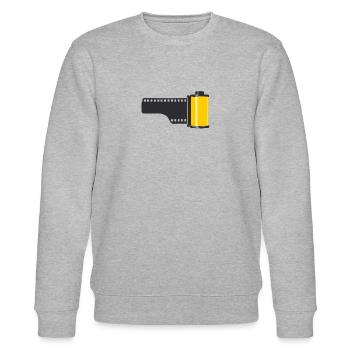 Fotorolle analoge Fotografie - einzigartiges Design - Stanley/Stella Unisex Bio-Sweatshirt CHANGER  - Grau meliert - Vorne - Nik (191cm) & Marisol (170cm)
