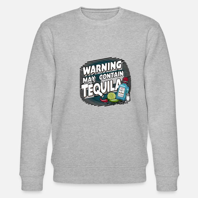 Warning May Contain Tequila 17 - Stanley/Stella Unisex Bio-Sweatshirt CHANGER - Grau meliert