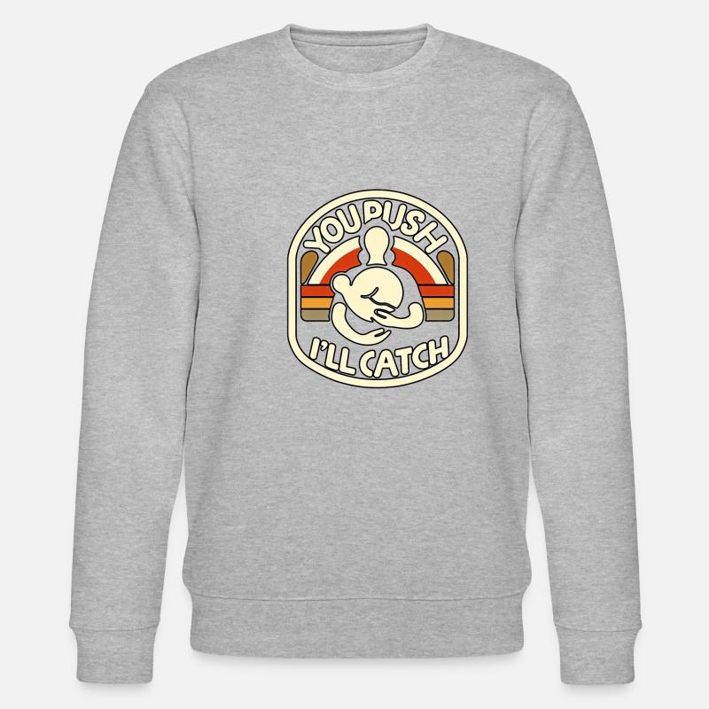 You Push I'll Catch 10 - Stanley/Stella Unisex Bio-Sweatshirt CHANGER  - Grau meliert