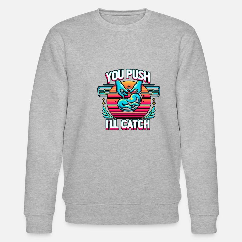 You Push I'll Catch 12 - Stanley/Stella Unisex Bio-Sweatshirt CHANGER - Grau meliert