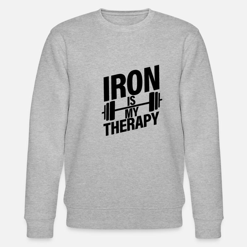 Le fer est ma thérapie - Sweat bio CHANGER Stanley/Stella Unisexe - gris chiné