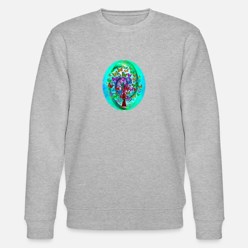 Frühlingsspirale - Stanley/Stella Unisex Bio-Sweatshirt CHANGER  - Grau meliert