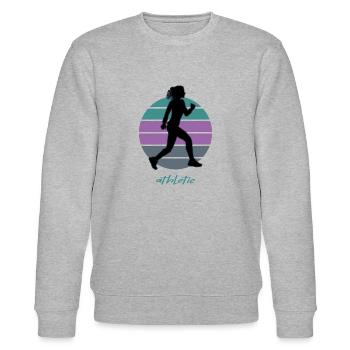 Trail Marathon Leichtathletik Geher Ultrarun Sport - Stanley/Stella Unisex Bio-Sweatshirt CHANGER  - Grau meliert - Vorne - Nik (191cm) & Marisol (170cm)