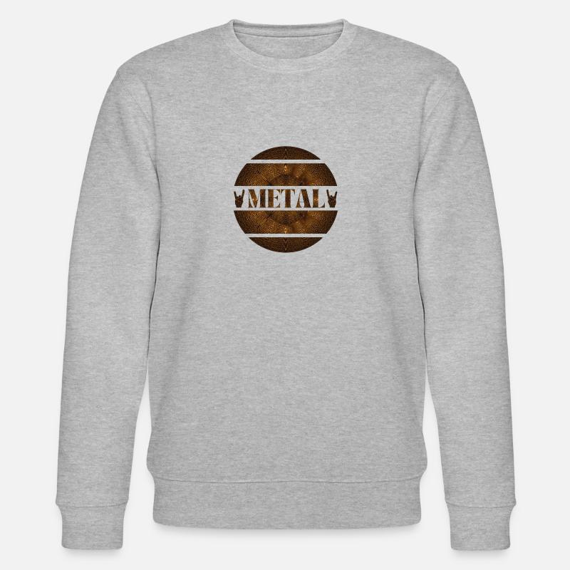 Heavy metal Explosion in rostbraun - Stanley/Stella Unisex Bio-Sweatshirt CHANGER  - Grau meliert