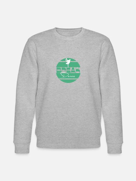 Breakdance Green Turquoise - Stanley/Stella CHANGER Unisex Organic Sweatshirt - heather grey