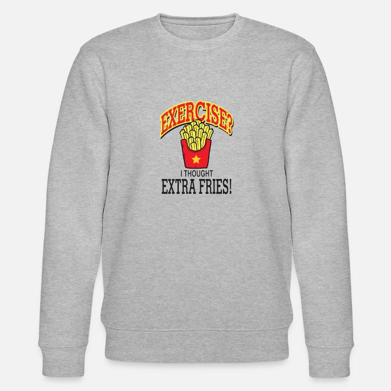 Pommes - Stanley/Stella Unisex Bio-Sweatshirt CHANGER  - Grau meliert
