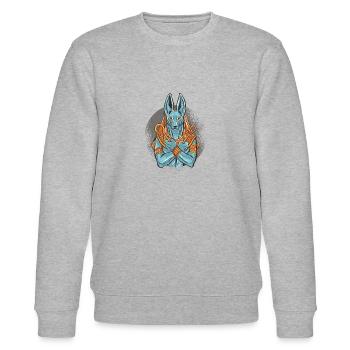 Pharaoh Egypt - Stanley/Stella CHANGER Unisex Organic Sweatshirt - heather grey - Front - Nik (191cm) & Marisol (170cm)