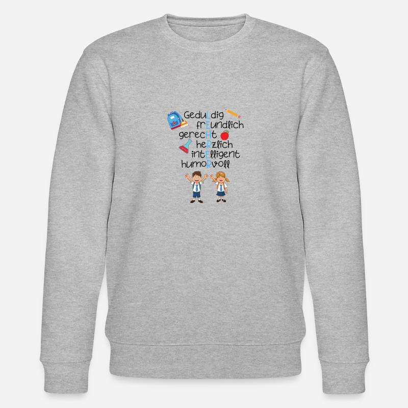 Geschenkidee Lehrer Lehrerin - Stanley/Stella Unisex Bio-Sweatshirt CHANGER  - Grau meliert
