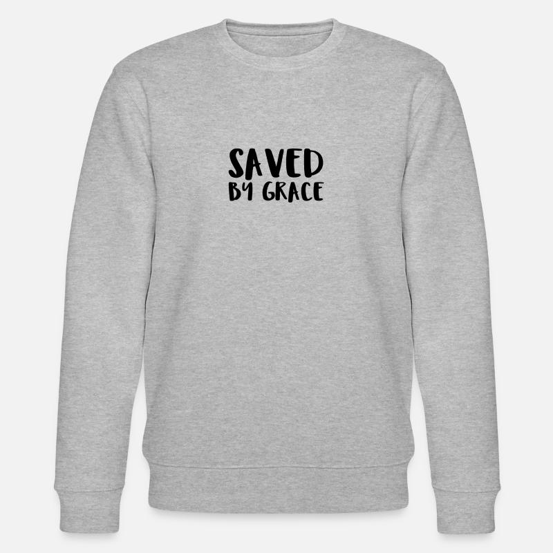 Saved By Grace - Stanley/Stella Unisex Bio-Sweatshirt CHANGER  - Grau meliert