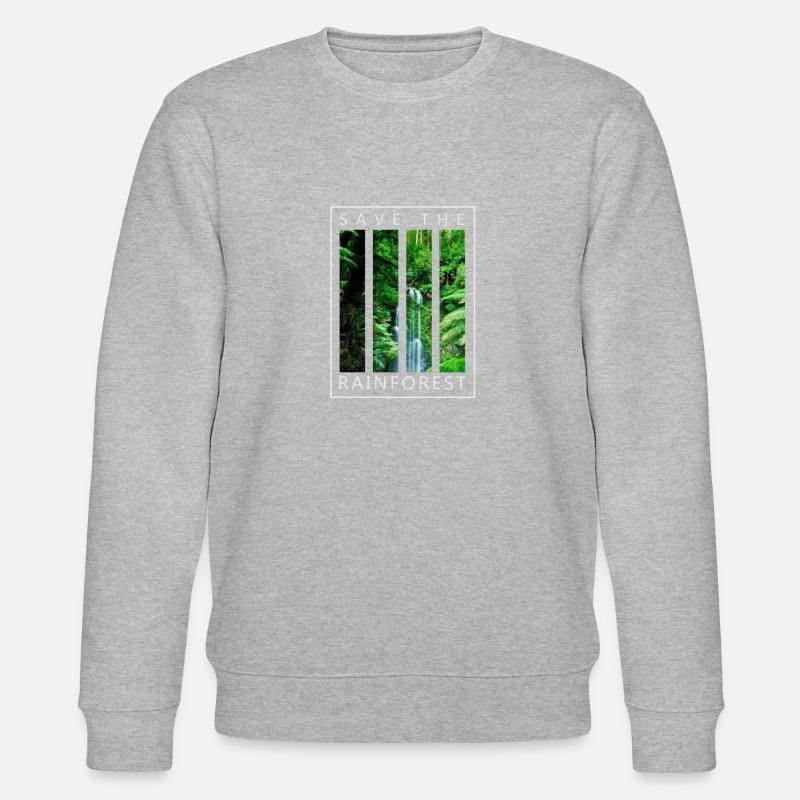 Rette den Regenwald - Stanley/Stella Unisex Bio-Sweatshirt CHANGER  - Grau meliert