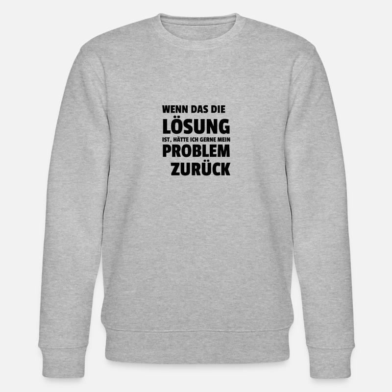 Lustiger Spruch - Stanley/Stella Unisex Bio-Sweatshirt CHANGER  - Grau meliert