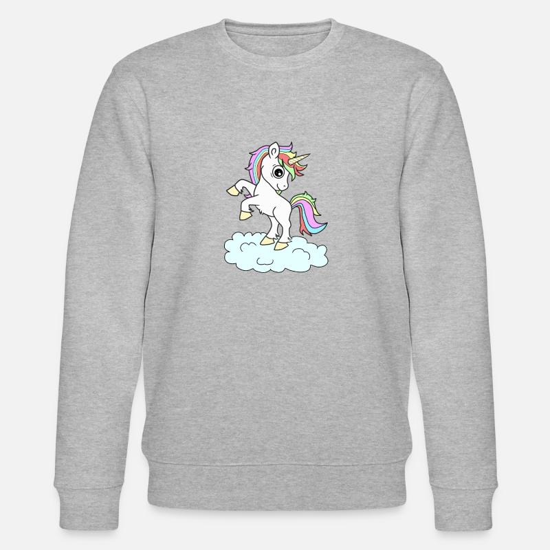 Einhorn Einhörner - Stanley/Stella Unisex Bio-Sweatshirt CHANGER  - Grau meliert