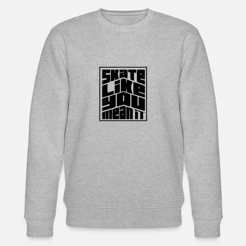 inline skates, inline skate Shirt, - Stanley/Stella Unisex Bio-Sweatshirt CHANGER - Grau meliert