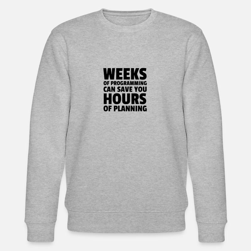 Plan your programming. - Stanley/Stella CHANGER Unisex Organic Sweatshirt - heather grey