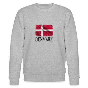 Danemark, drapeau du Danemark - Sweat bio CHANGER Stanley/Stella Unisexe - gris chiné - Devant - Nik (191cm) & Marisol (170cm)