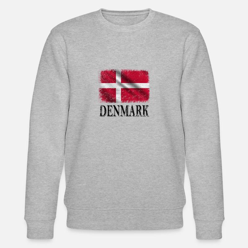 Danemark, drapeau du Danemark - Sweat bio CHANGER Stanley/Stella Unisexe - gris chiné