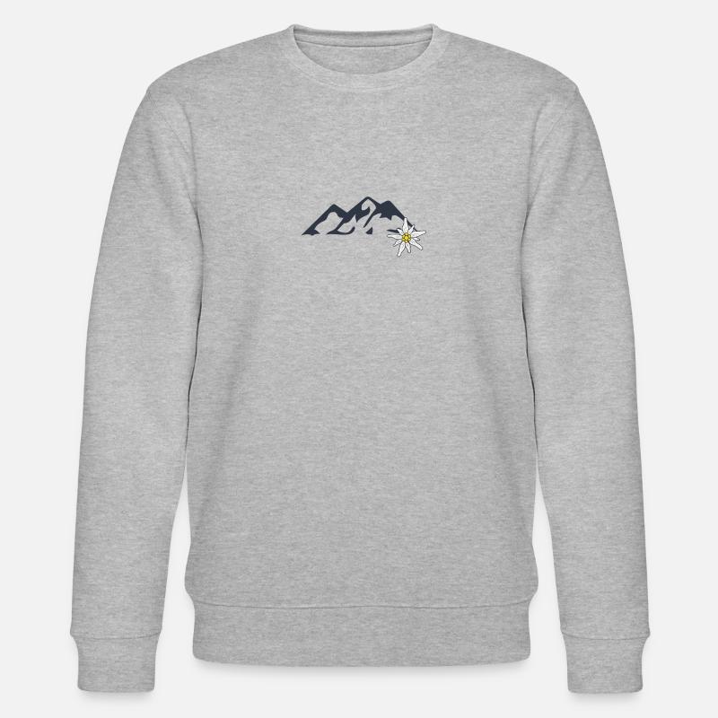 Berge und Edelweiss - Stanley/Stella Unisex Bio-Sweatshirt CHANGER  - Grau meliert