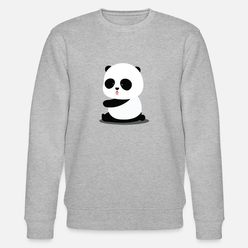 Panda mignon - Sweat bio CHANGER Stanley/Stella Unisexe - gris chiné