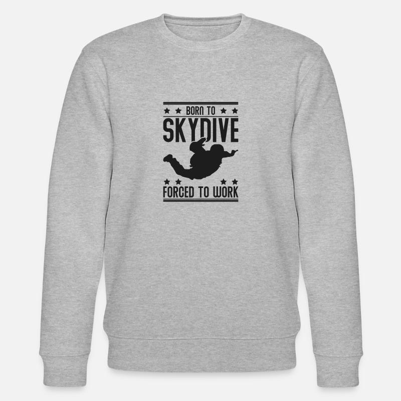 Skydive Fallschirm springen Fallschirmspringer - Stanley/Stella Unisex Bio-Sweatshirt CHANGER  - Grau meliert