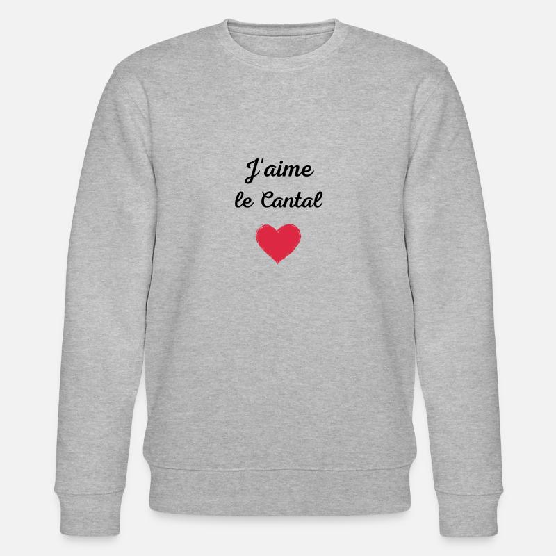 J'aime Le Cantal - Sweat bio CHANGER Stanley/Stella Unisexe - gris chiné