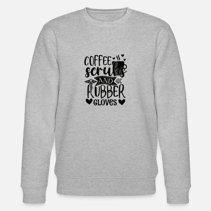 Kaffee Peelings und Gummihandschuhe - Stanley/Stella Unisex Bio-Sweatshirt CHANGER  - Grau meliert
