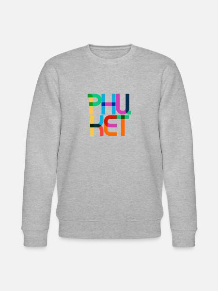 Phuket Thailand Pop Art Letters - Stanley/Stella CHANGER Unisex Organic Sweatshirt - heather grey