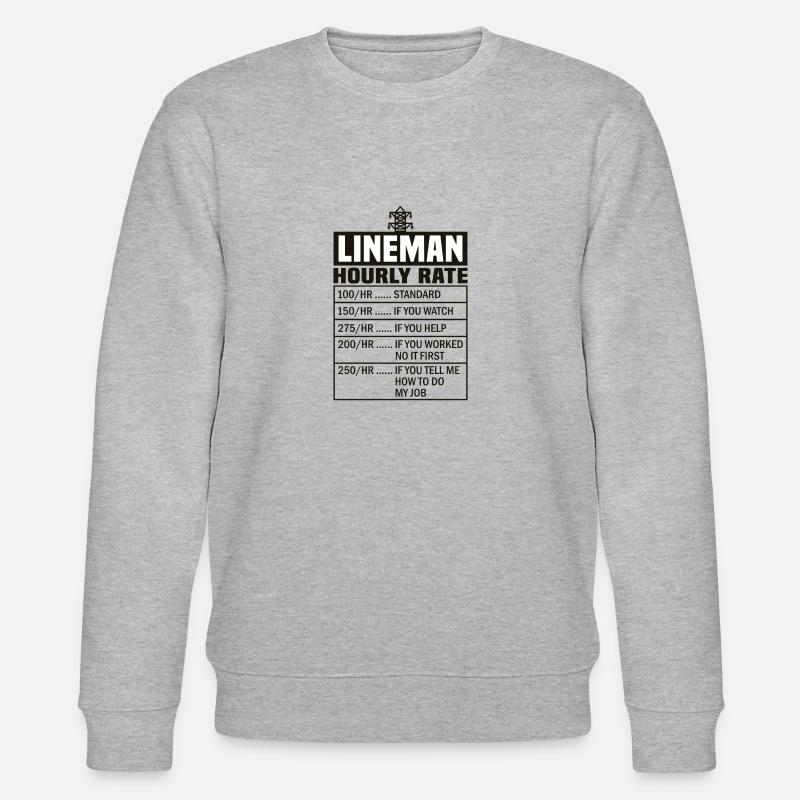 Leitungsmonteur Monteur Elektriker Freileitung - Stanley/Stella Unisex Bio-Sweatshirt CHANGER  - Grau meliert