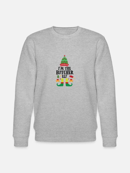 Weihnachtsgeschenk Metzger Fleischer Metzgerei - Stanley/Stella Unisex Bio-Sweatshirt CHANGER - Grau meliert