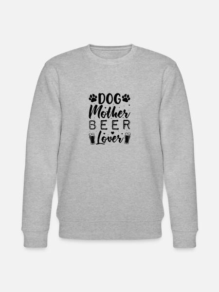 Hunde Mutter Bierliebhaberin - Stanley/Stella Unisex Bio-Sweatshirt CHANGER - Grau meliert