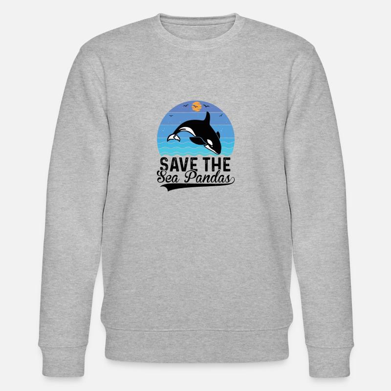 Orca Meeresbiologe Schwertwal Killerwal - Stanley/Stella Unisex Bio-Sweatshirt CHANGER  - Grau meliert