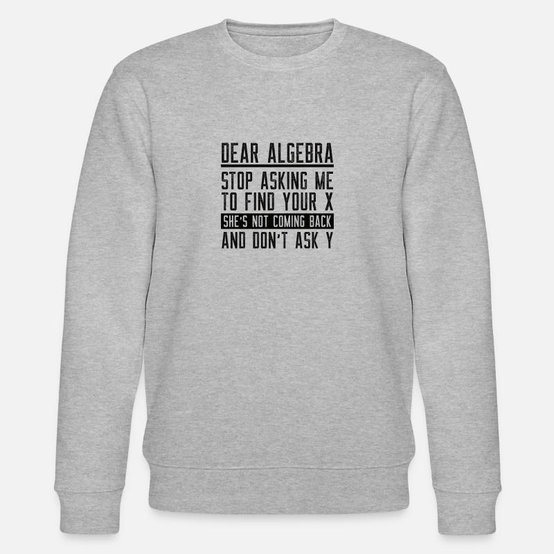 Math Mathematics Mathematician School Algebra - Stanley/Stella CHANGER Unisex Organic Sweatshirt - heather grey