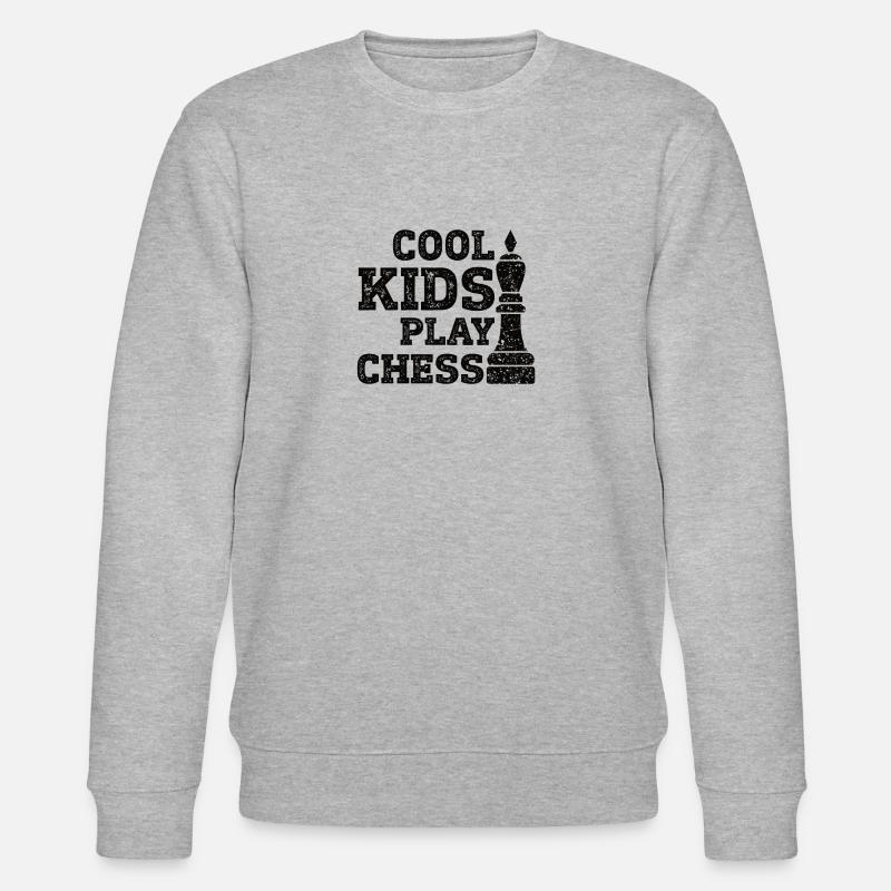 Schach Kinder - Stanley/Stella Unisex Bio-Sweatshirt CHANGER  - Grau meliert
