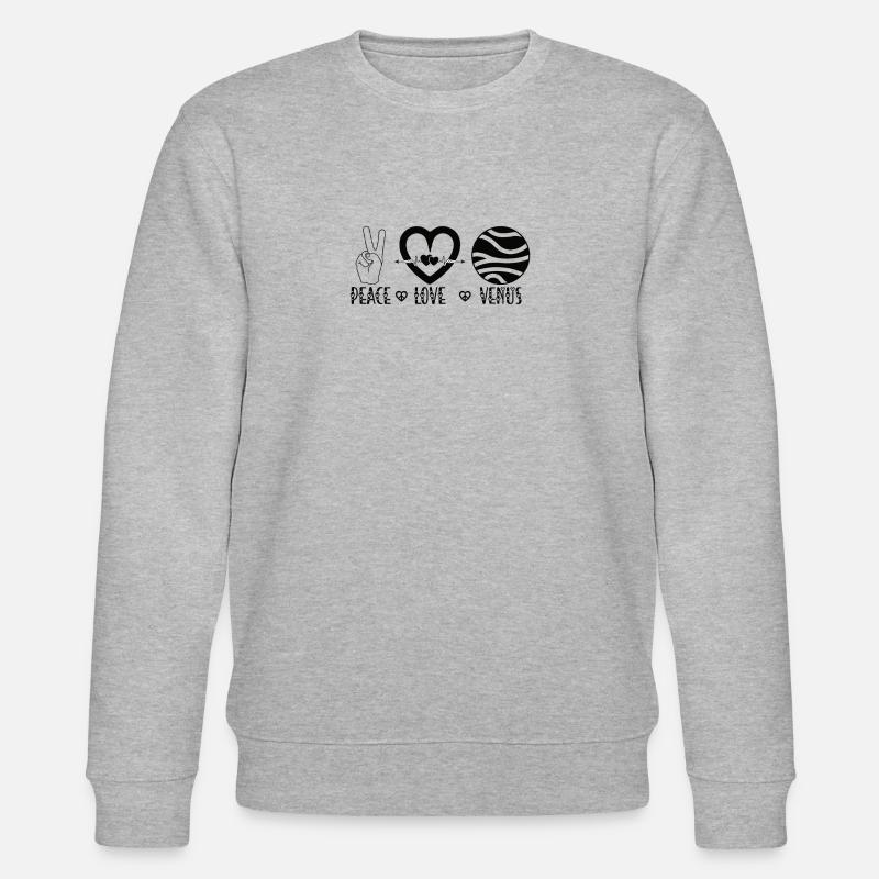 Venus Planet Frieden Liebe Sonnensystem - Stanley/Stella Unisex Bio-Sweatshirt CHANGER  - Grau meliert