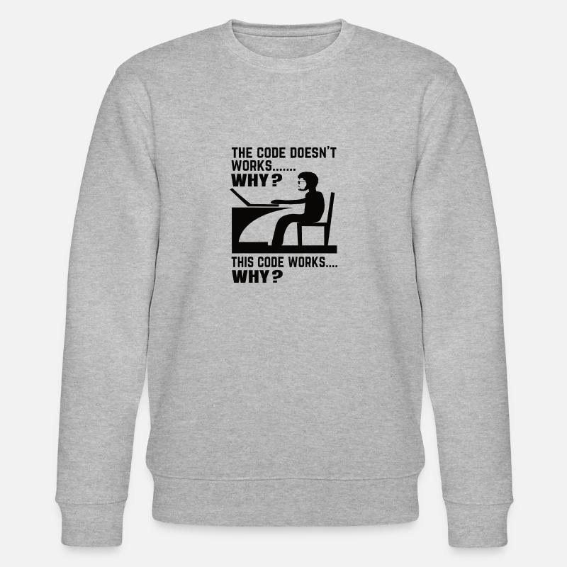 Softwareentwickler Programmierer Geschenk - Stanley/Stella Unisex Bio-Sweatshirt CHANGER  - Grau meliert