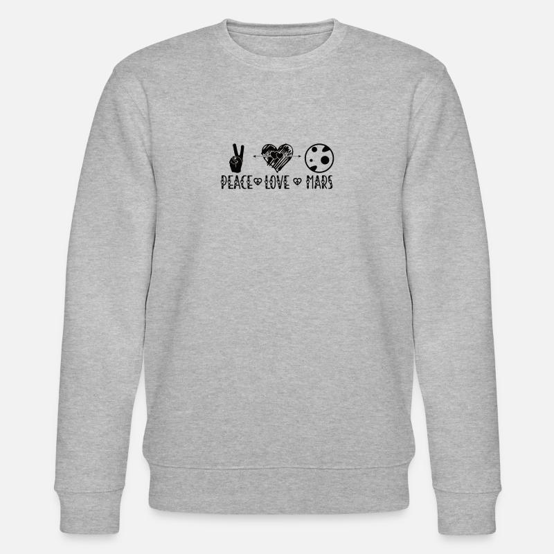 Mars Frieden Liebe - Stanley/Stella Unisex Bio-Sweatshirt CHANGER  - Grau meliert