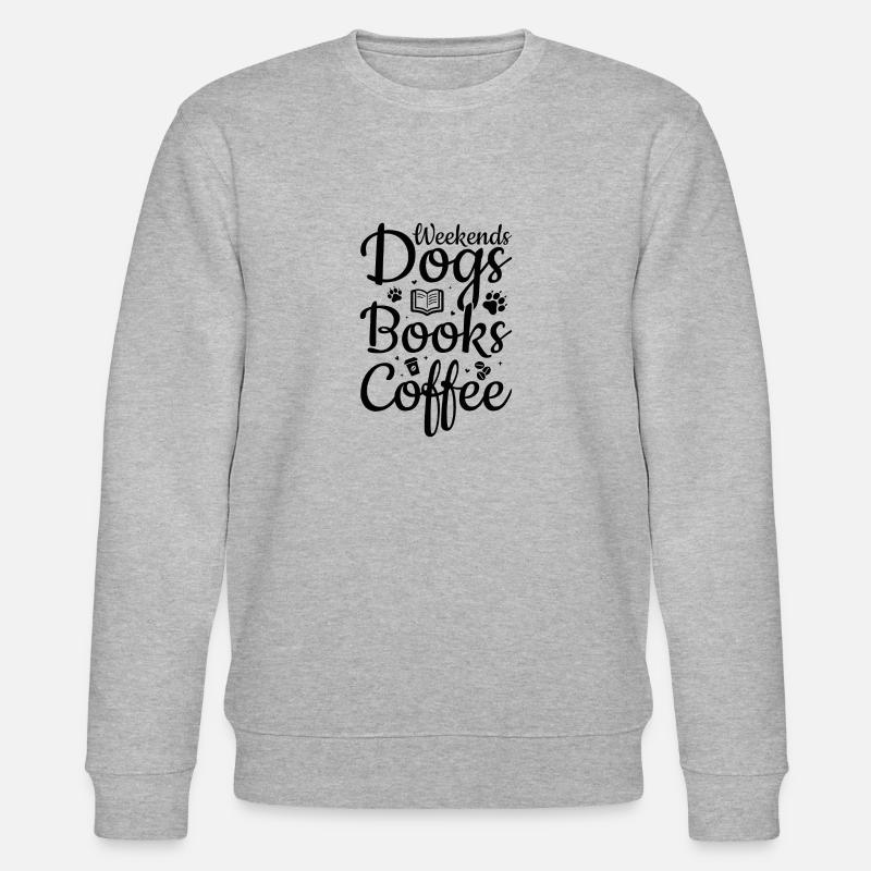 Chiens de café et livres - Sweat bio CHANGER Stanley/Stella Unisexe - gris chiné