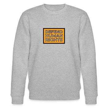 Menschenrechte Politik Freiheit Demonstrieren - Stanley/Stella Unisex Bio-Sweatshirt CHANGER  - Grau meliert - Vorne - Nik (191cm) & Marisol (170cm)