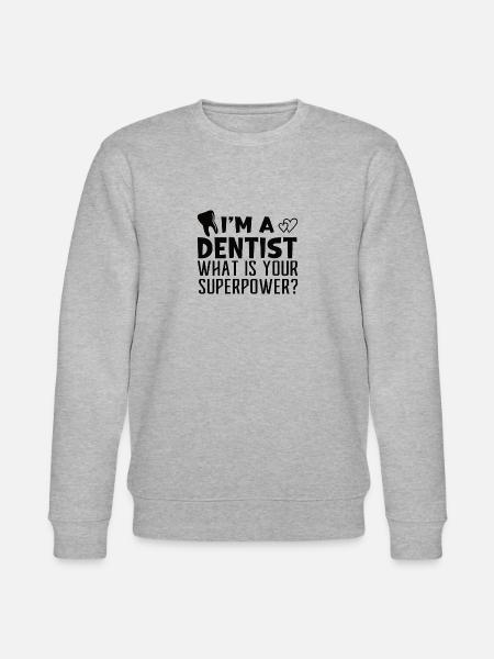 Tandsköterska Tandläkare Tand - Ekologisk sweatshirt CHANGER unisex från Stanley/Stella - gråmelerad