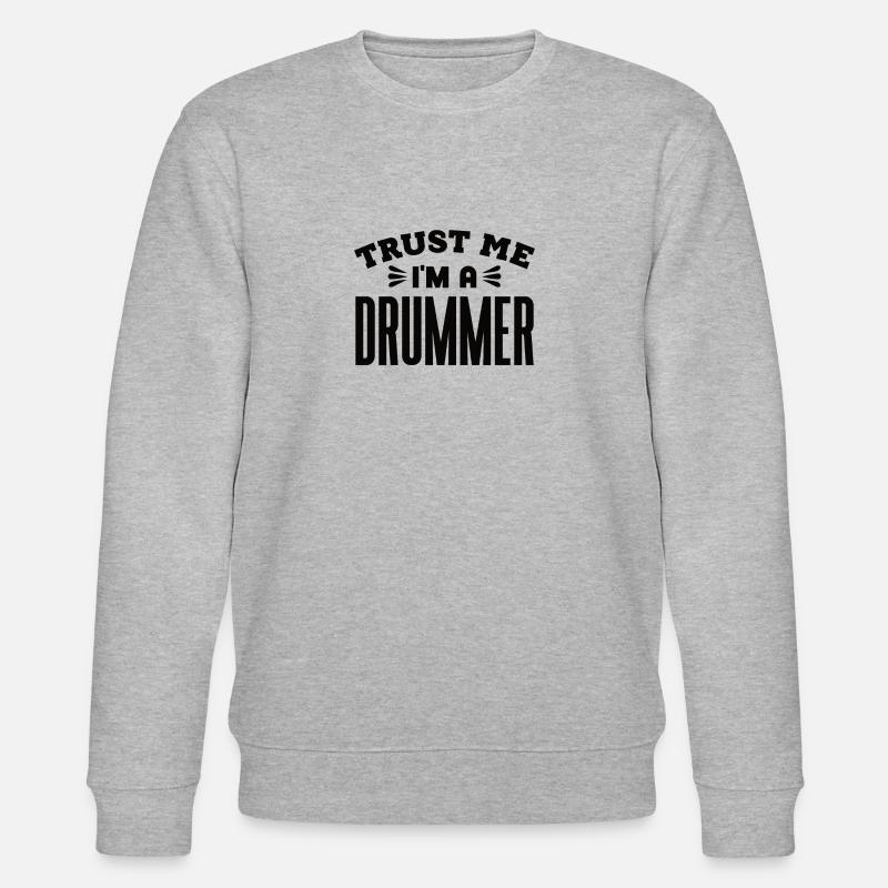 Drummer Drums Musicians - Stanley/Stella CHANGER Unisex Organic Sweatshirt - heather grey