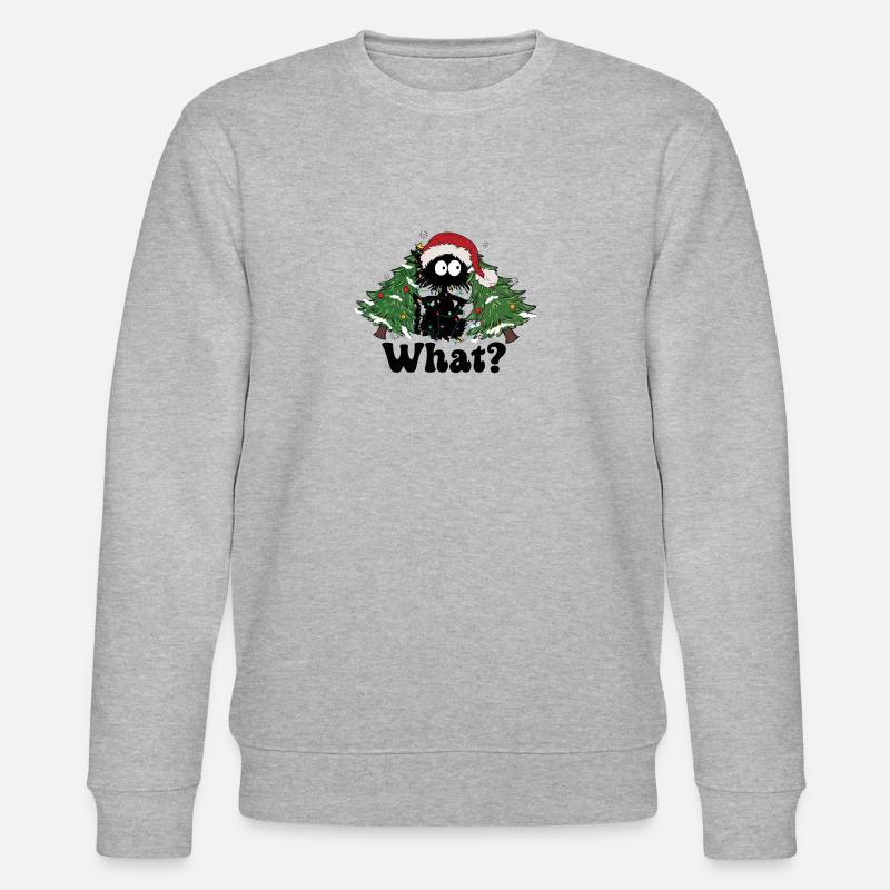 Chat Noël Noël Cadeau de chat - Sweat bio CHANGER Stanley/Stella Unisexe - gris chiné