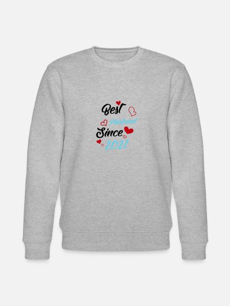 Bester Ehemann seit 2021 Hochzeit - Stanley/Stella Unisex Bio-Sweatshirt CHANGER - Grau meliert