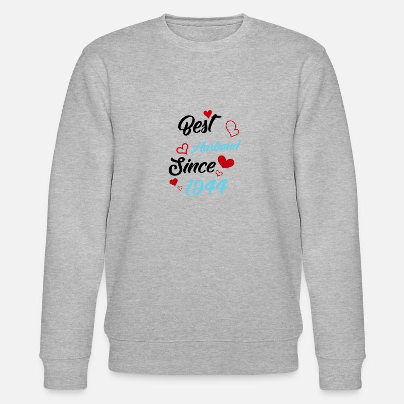 Bester Ehemann seit 1944 Hochzeit - Stanley/Stella Unisex Bio-Sweatshirt CHANGER  - Grau meliert