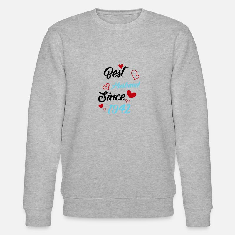 Bester Ehemann seit 1942 Hochzeit - Stanley/Stella Unisex Bio-Sweatshirt CHANGER  - Grau meliert