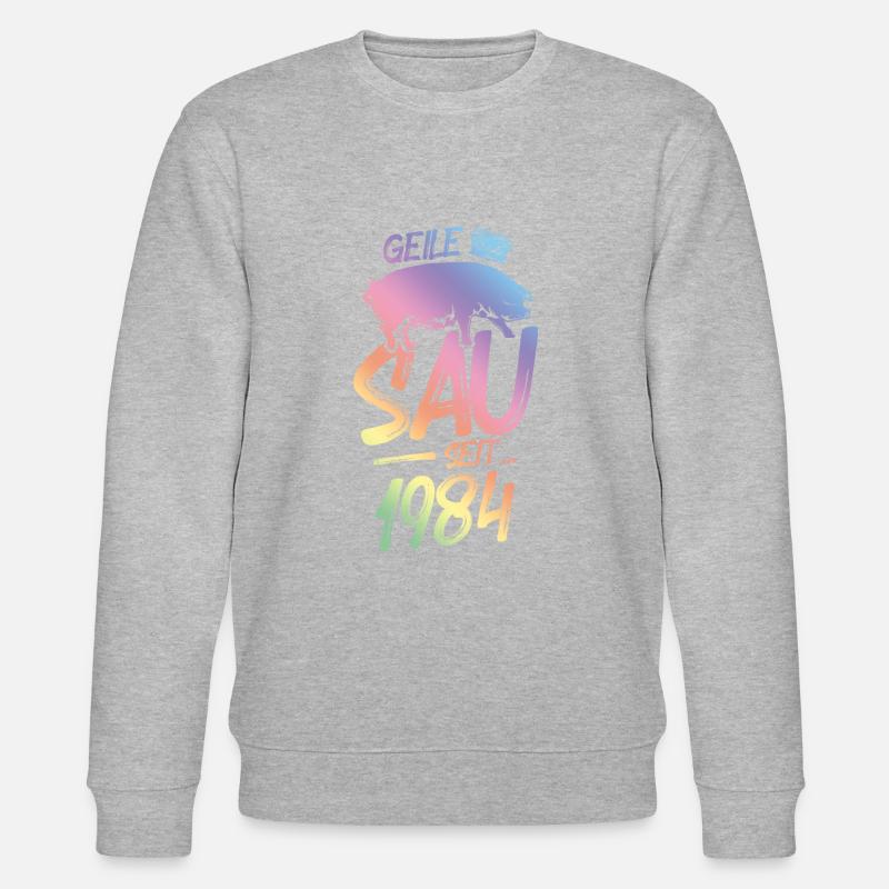1984 Geile Sau - Stanley/Stella Unisex Bio-Sweatshirt CHANGER  - Grau meliert