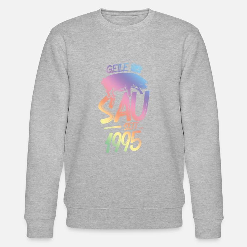 1995 Geile Sau - Stanley/Stella Unisex Bio-Sweatshirt CHANGER  - Grau meliert