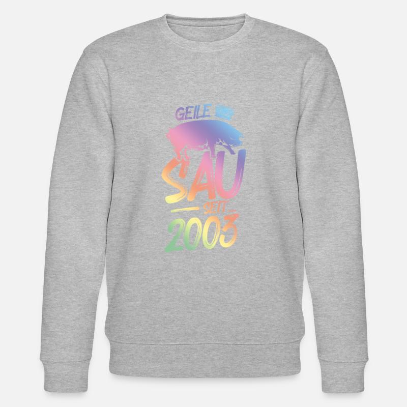 2003 Geile Sau - Stanley/Stella Unisex Bio-Sweatshirt CHANGER  - Grau meliert