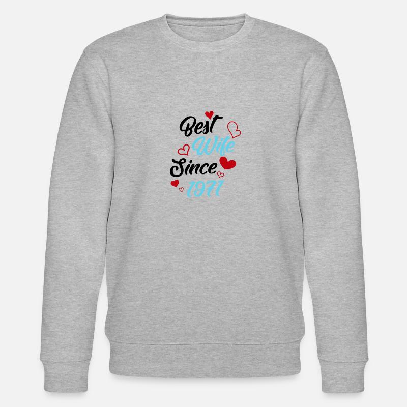 Jubiläum Trauerbeste Ehefrau seit 1971 Hochzeit - Stanley/Stella Unisex Bio-Sweatshirt CHANGER  - Grau meliert