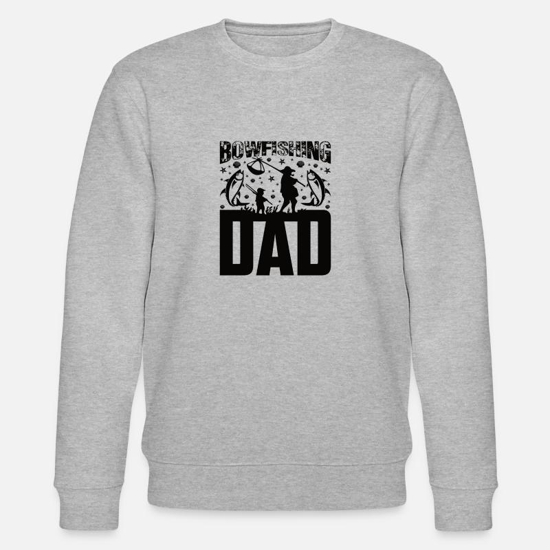 Bogenfischer Bogenfischen Bogenangeln Vater Papa - Stanley/Stella Unisex Bio-Sweatshirt CHANGER  - Grau meliert