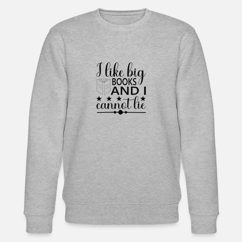 Bücher Lesen Bücherwurm - Stanley/Stella Unisex Bio-Sweatshirt CHANGER  - Grau meliert